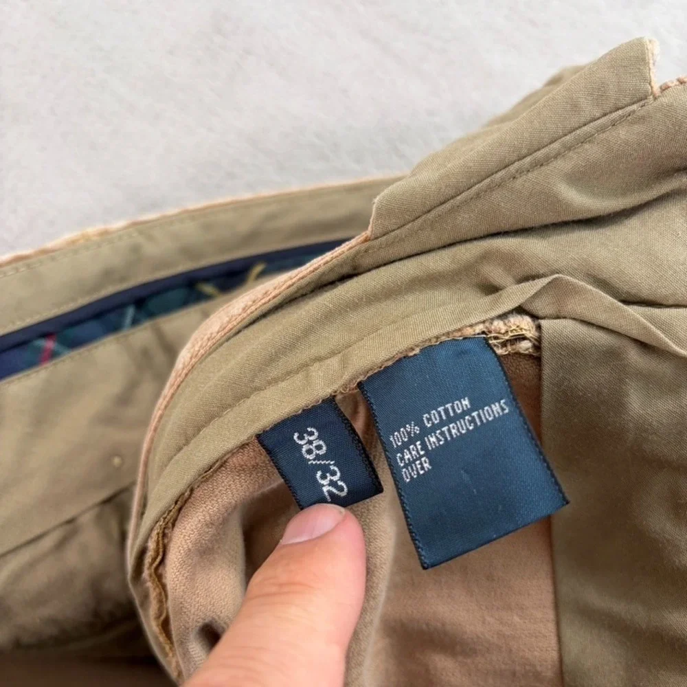 Vintage‎ Polo Ralph Lauren Preston Trouser Pants Brown Corduroy 36x31 Tag 38x32
